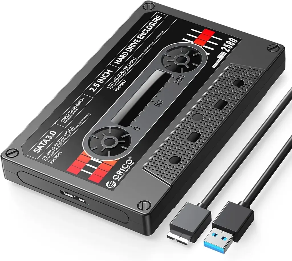 ORICO、レトロなヴィンテージデザインの2.5インチHDDケースを発表——UASP対応USB 3.0で従来比70%高速転送・工具不要3秒装着・ホットスワップ対応・幅広い互換性 画像 2