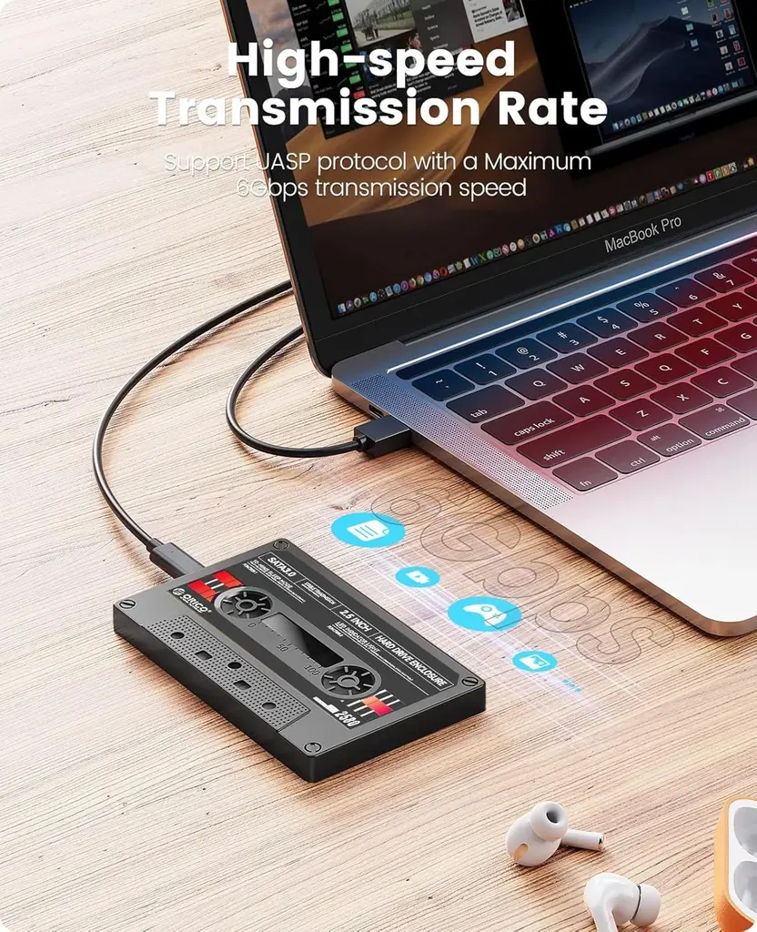 ORICO、レトロなヴィンテージデザインの2.5インチHDDケースを発表——UASP対応USB 3.0で従来比70%高速転送・工具不要3秒装着・ホットスワップ対応・幅広い互換性 画像 4