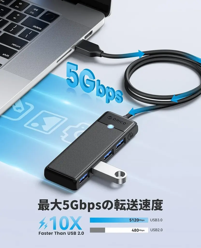 ORICO、超スリム4ポートUSB 3.0ハブを発表——最大5Gbps高速転送・過電流保護内蔵・プラグアンドプレイ・幅広い互換性でどこでも快適ワーク 画像 4