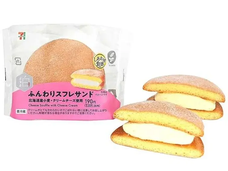 【北海道限定】北海道初の菓子用小麦「北海道白」使用のスイーツ第3弾！「ふんわりスフレサンド 北海道産小麦・クリームチーズ使用」が新発売！ 画像 2
