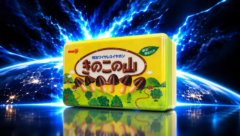 わずか10分で3,500台が完売した「きのこの山ワイヤレスイヤホン」が復活⁉ 音質・操作性・装着感が進化した「きのこの山ワイヤレスイヤホン Pro」11月1日、Makuakeでプロジェクト始動!!! 画像 4