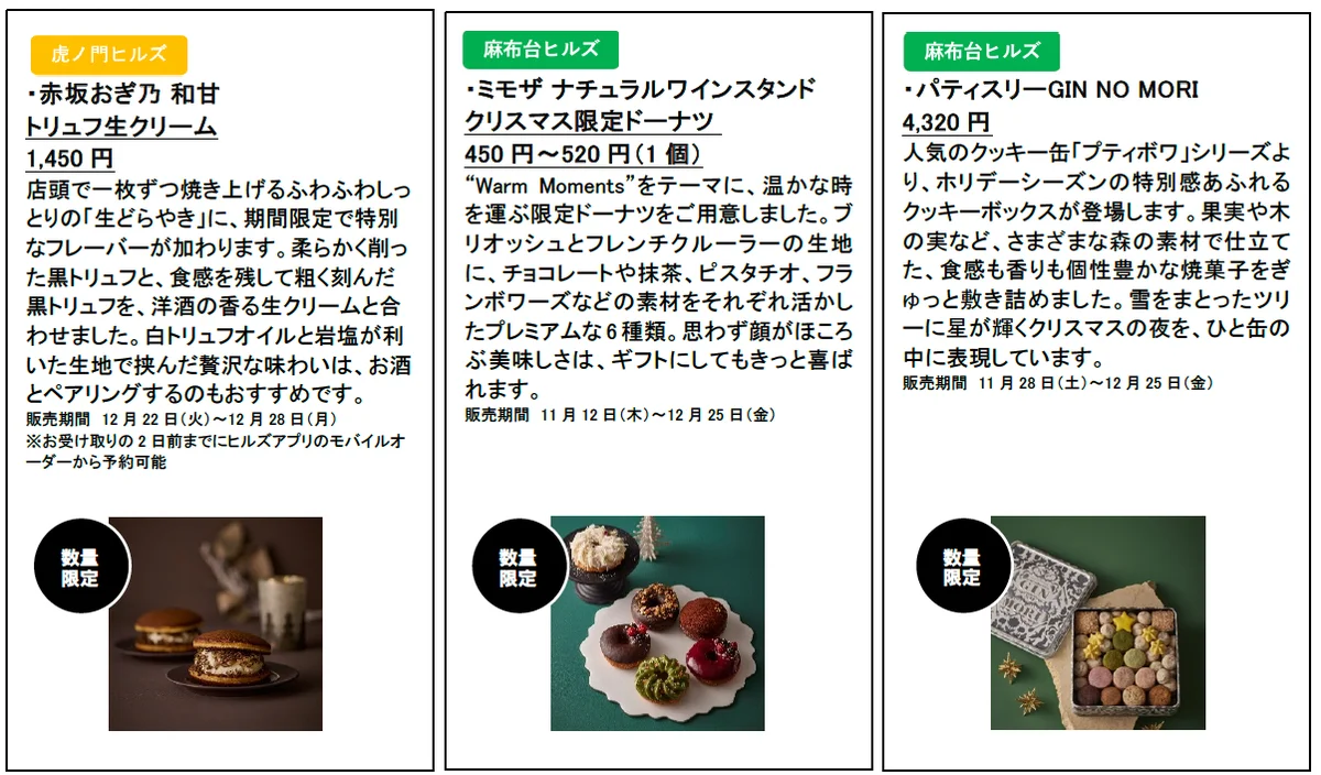 六本木ヒルズ、麻布台ヒルズ、虎ノ門ヒルズ、アークヒルズで楽しむクリスマス 華やかなクリスマスグルメを11月12日より順次販売 画像 10