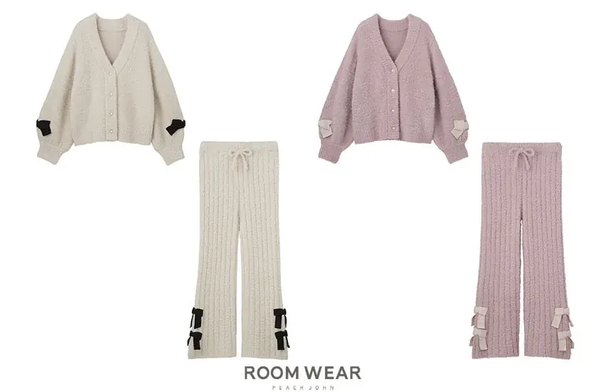 【PEACH JOHN ROOM】ホリデーシーズンを彩る「HOLIDAY COLLECTION」が登場。リボンモチーフのルームウェアを10月28日より発売。 画像 16