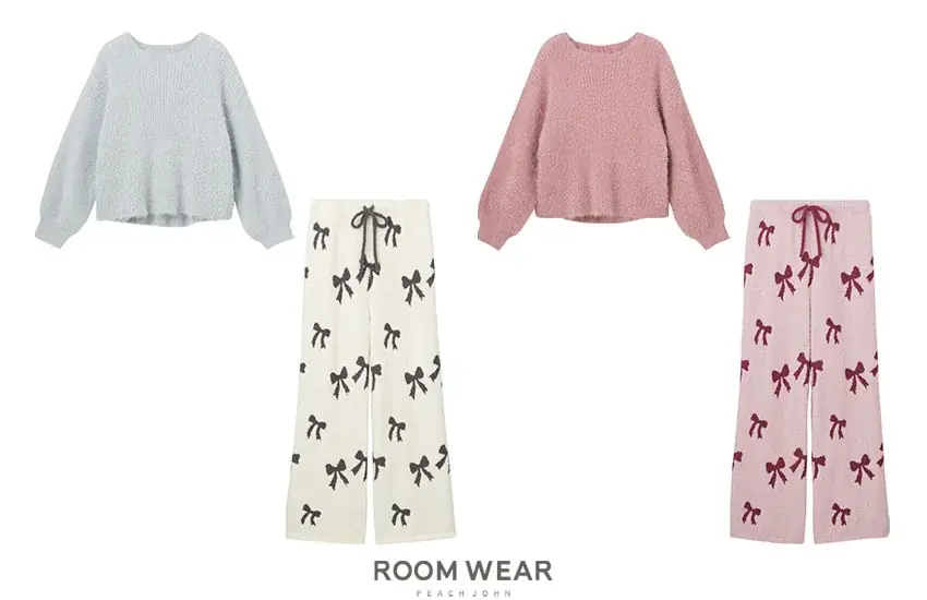 【PEACH JOHN ROOM】ホリデーシーズンを彩る「HOLIDAY COLLECTION」が登場。リボンモチーフのルームウェアを10月28日より発売。 画像 19