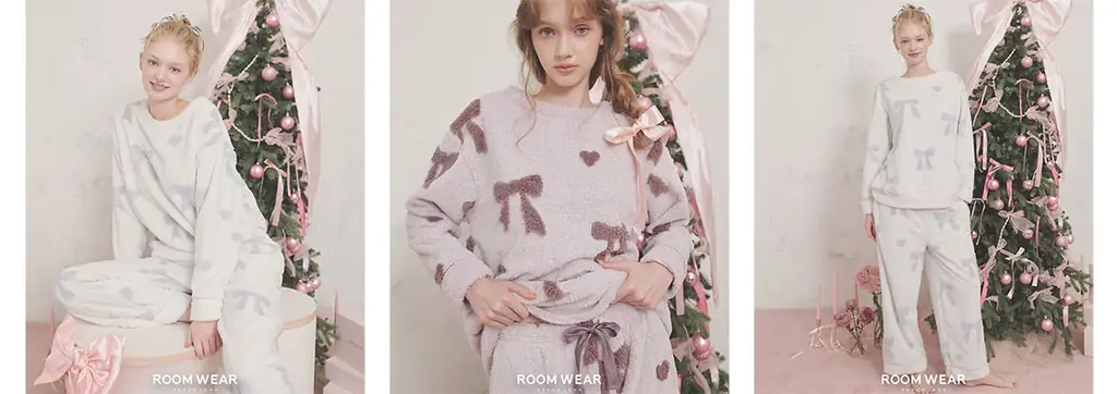 【PEACH JOHN ROOM】ホリデーシーズンを彩る「HOLIDAY COLLECTION」が登場。リボンモチーフのルームウェアを10月28日より発売。 画像 6