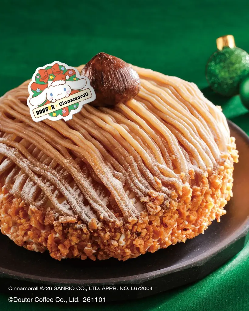 ドトール×シナモロール オリジナルピック付「クリスマスミルクレープ」と「和栗のクリスマスモンブラン」　ドトールコーヒーショップで11月1日より予約開始 画像 2