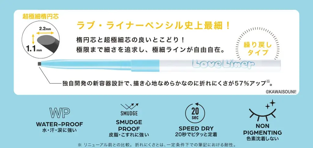 ラブ・ライナーと「おぱんちゅうさぎ」「んぽちゃむ」が初コラボ！ 限定デザインのアイライナーが数量限定で発売 画像 8