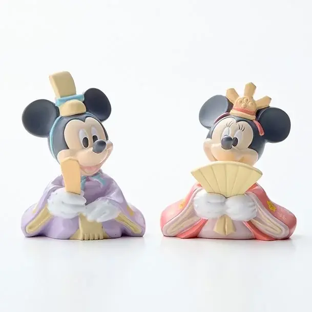 北欧＆ナチュラルテイストのお部屋になじむ 「くすみピンク」のミッキーデザインのおひなさま新登場　マンションにも置ける幅約22cmの豪華フルセット！ 画像 5