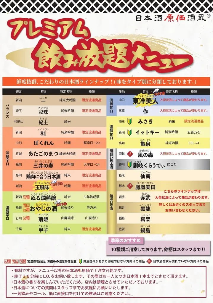 【15名様限定】『新政No.6飲み比べプラン』6/19(木)〜6/30(月)の期間、日本酒原価酒蔵町田店で開催! 画像 5