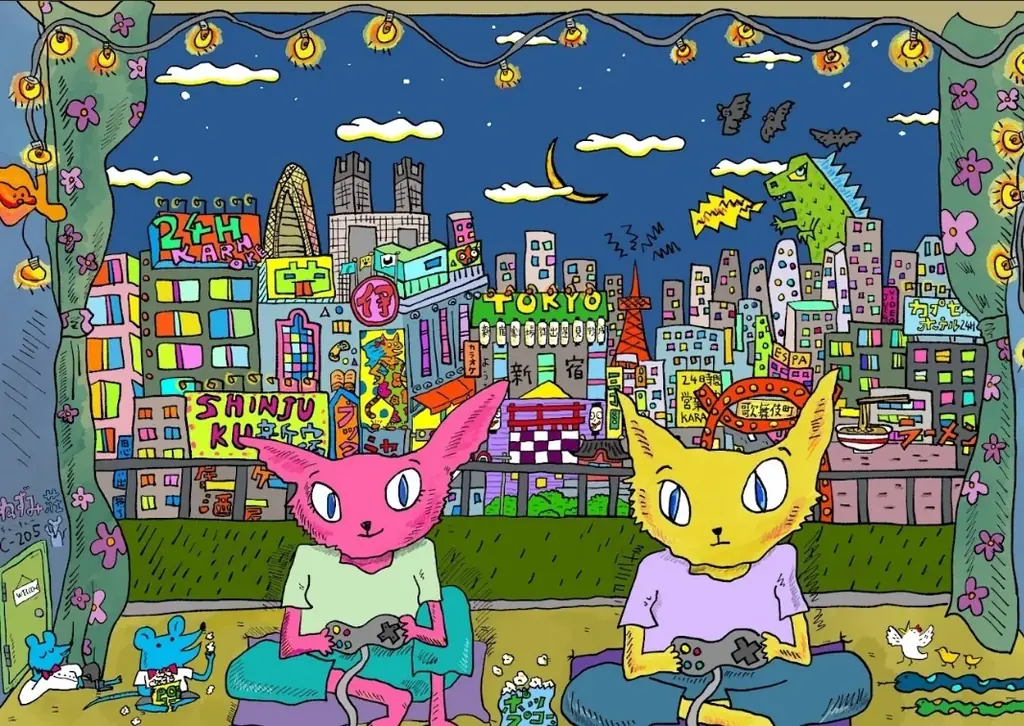 【伊勢丹新宿店 6階アート&フレーム】 新宿では初の個展 『鰐部マリエ作品展』開催決定。チリから帰国、モデル出身の彼女の目に映る、カオスな新宿の街。6/25(水)~7/1(火)6/28日作家来場決定。 画像 2