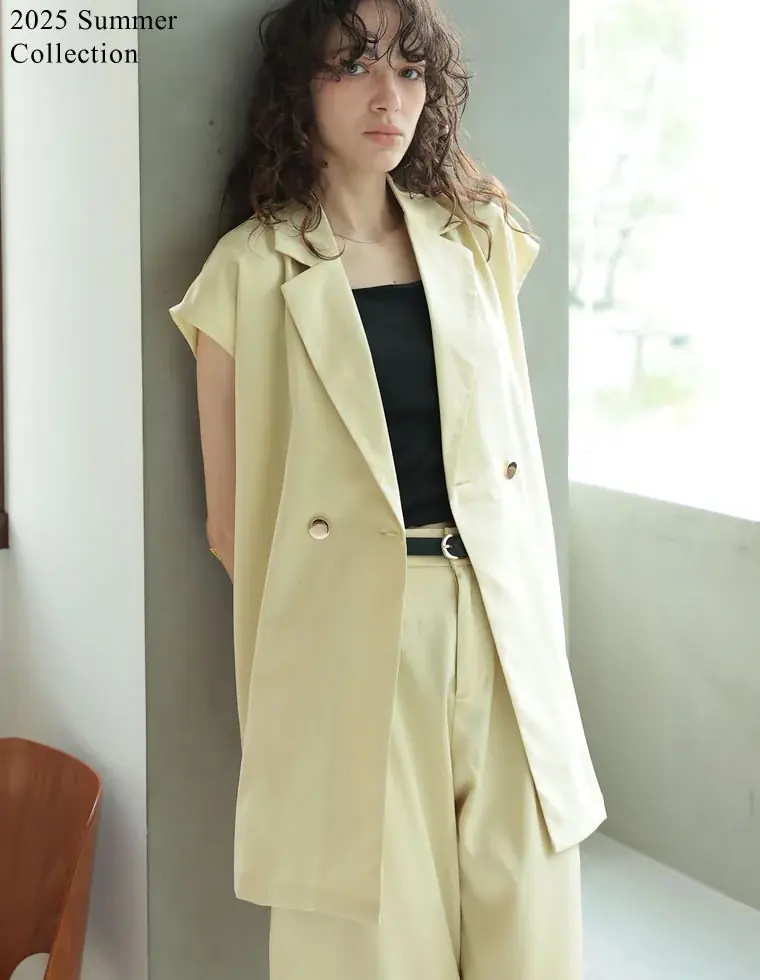 【Re:EDIT（リエディ）】夏らしさもきちんと感も叶える、Re:EDITオリジナルリネンライクシリーズに、半袖テーラードジャケットが登場 画像 7