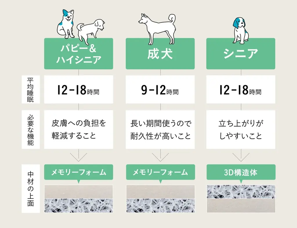 シリーズ累計45,000台突破！犬猫寝具専門ブランド『エムールねどっこ』の「年代に合わせて選ぶ3Dベッド」から”生涯のパートナー”をコンセプトとしたプレミアムタイプが登場！ 画像 5