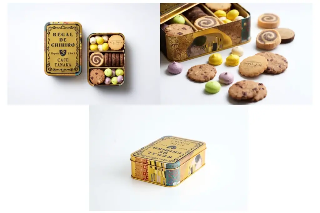 名古屋発の人気カフェ＆パティスリー『カフェタナカ』とコラボ!!「クリムト・アライブ」会場限定“オリジナル黄金クッキー缶”を販売 画像 2