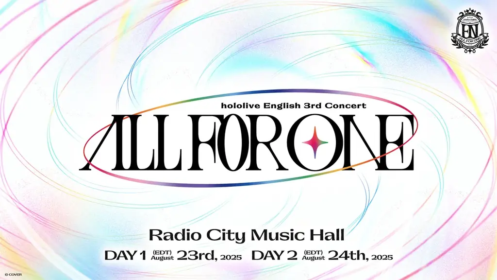 「ホロライブEnglish」3回目の全体ライブ『hololive English 3rd Concert -All for One- 』開催決定！ 画像 1