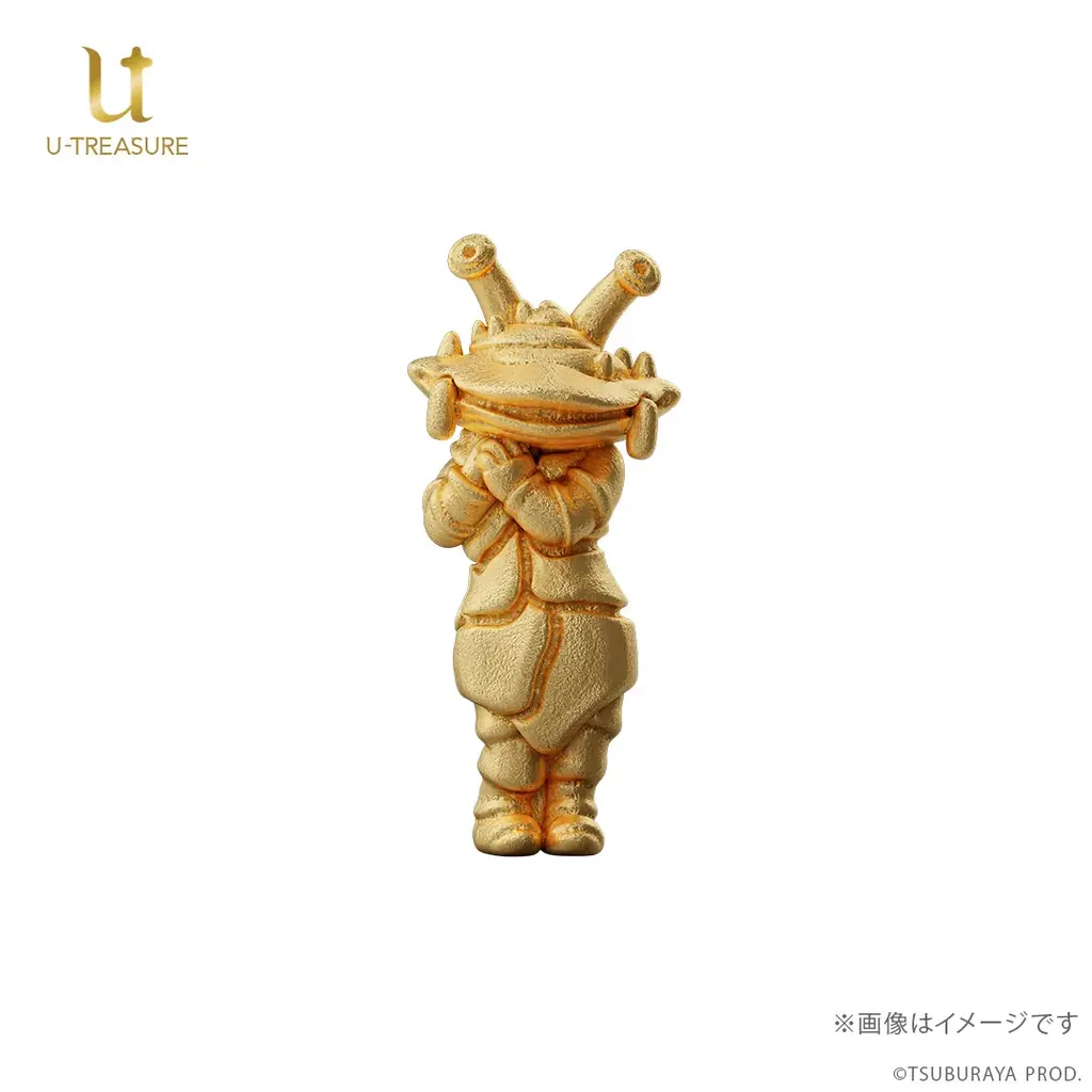 【インターネット・カネゴン】純金ミニフィギュア。500体限定、シリアルナンバー入りの特製シール付き。専用の木製コレクションケースでお届け 画像 2