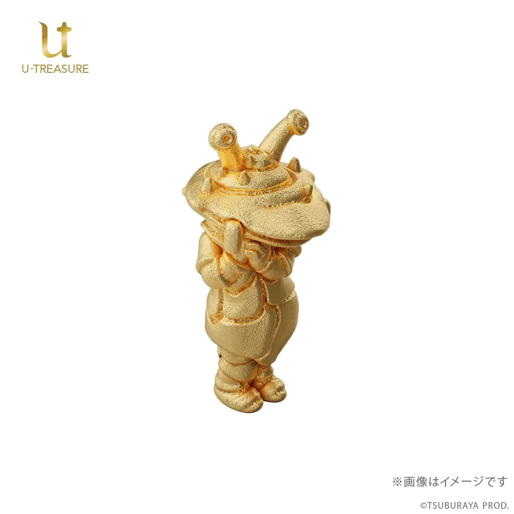 【インターネット・カネゴン】純金ミニフィギュア。500体限定、シリアルナンバー入りの特製シール付き。専用の木製コレクションケースでお届け 画像 7