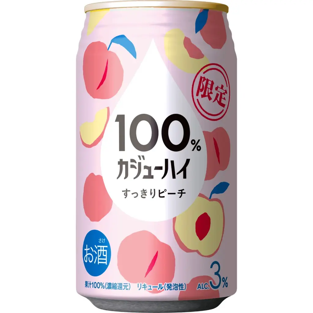 【新発売】『果実100%の、贅沢。』100% カジューハイ＜すっきりピーチ＞フレーバーが新登場！ 画像 4
