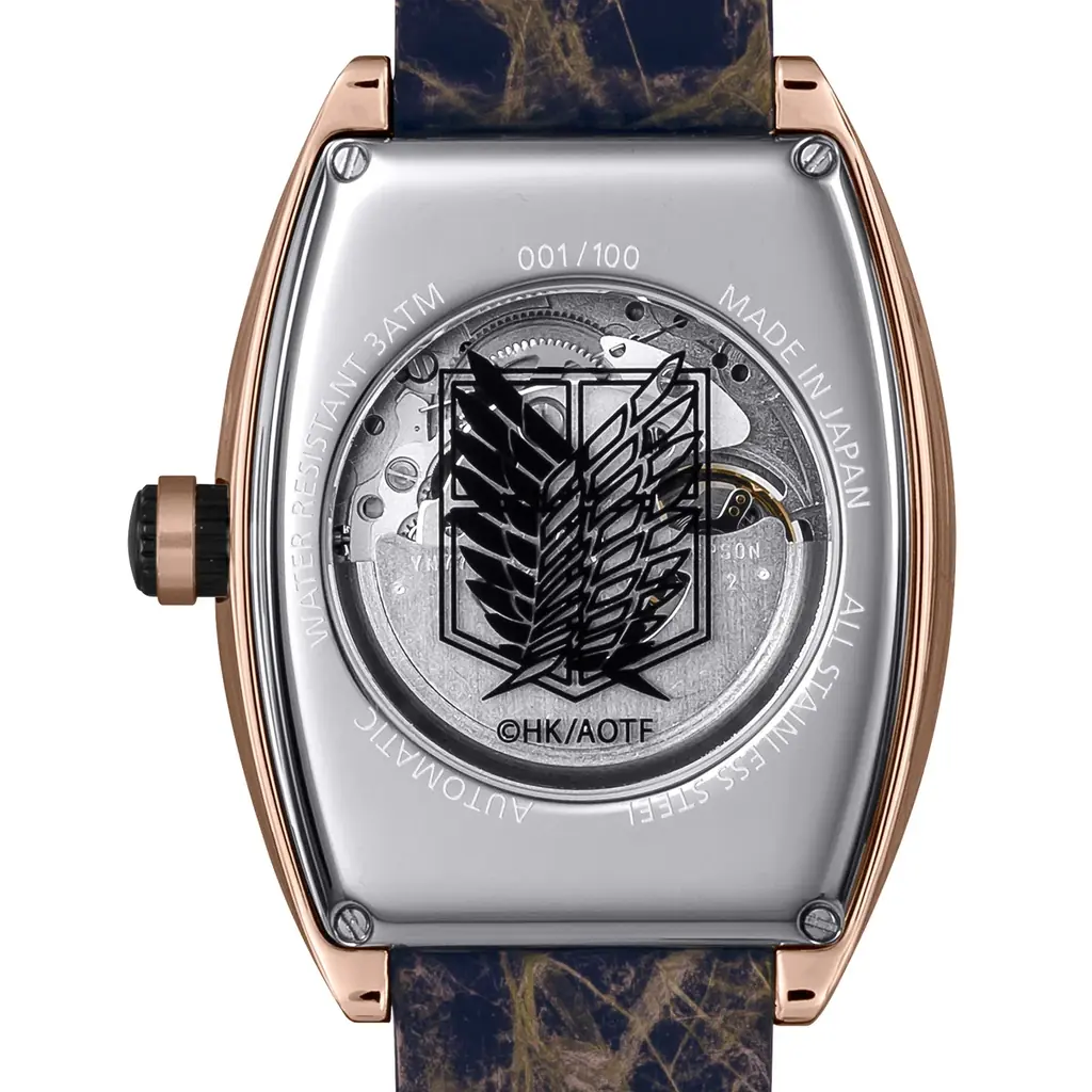 TVアニメ『進撃の巨人』コラボ 「和紙」を使用した日本製の機械式時計がGARRACKから発売。エレン・イェーガー、リヴァイ、エルヴィン・スミスの3モデルを限定各100本で6月20日に予約開始。 画像 22