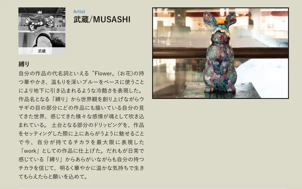 アートと音楽の融合。MUSASHIの感性で彩られたあのピアノが世界のMUSASHI個展に登場！ 画像 2