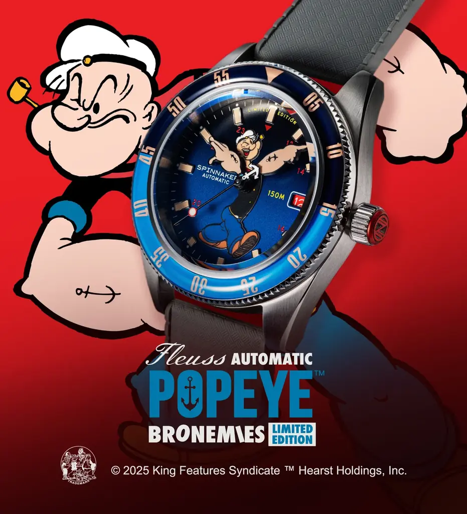見惚れる剛腕時計！『スピニカー（SPINNAKER）』×「ポパイ（Popeye）」、初のコラボレーション時計を発売。 画像 1