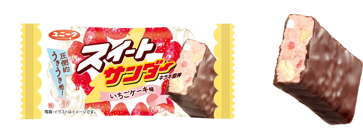 ブラックサンダー公式いもうと分登場！？『スイートサンダー いちごケーキ味』新発売 画像 4