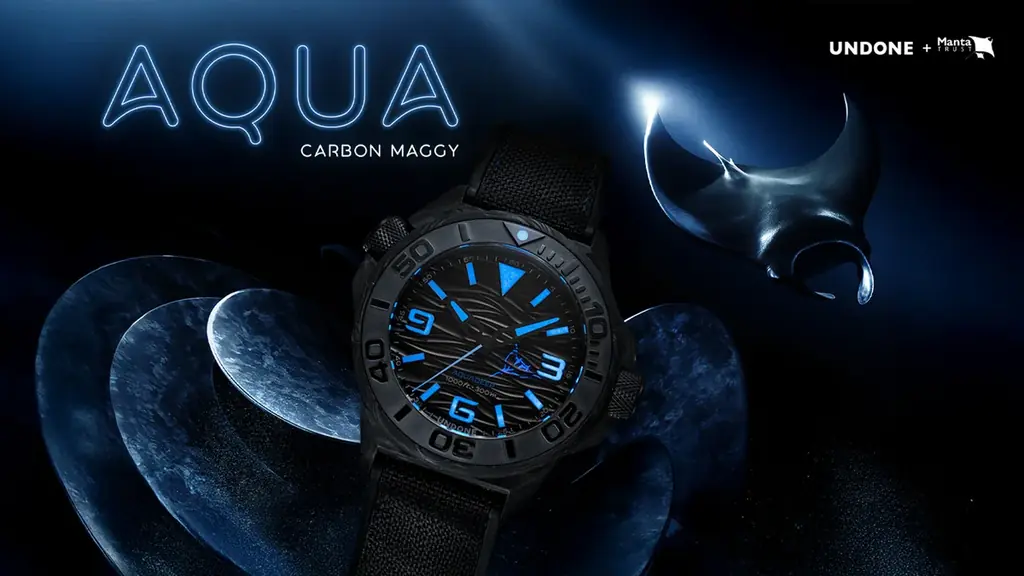 2025年6月発売のUNDONE新作ダイバーズウォッチ「Aqua Carbon Maggy」