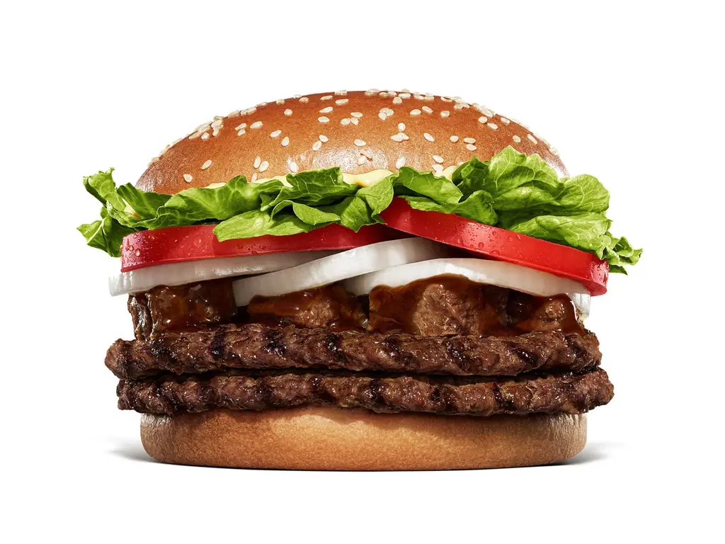 バーガーキング®の大人気プレミアムワッパーが期間限定で復活！直火焼きの100％ビーフパティに角切り牛肩ロースを豪快に重ねたボリューム満点の「ステーキソースワッパー®」登場！シングル、ダブルの2種発売！ 画像 3