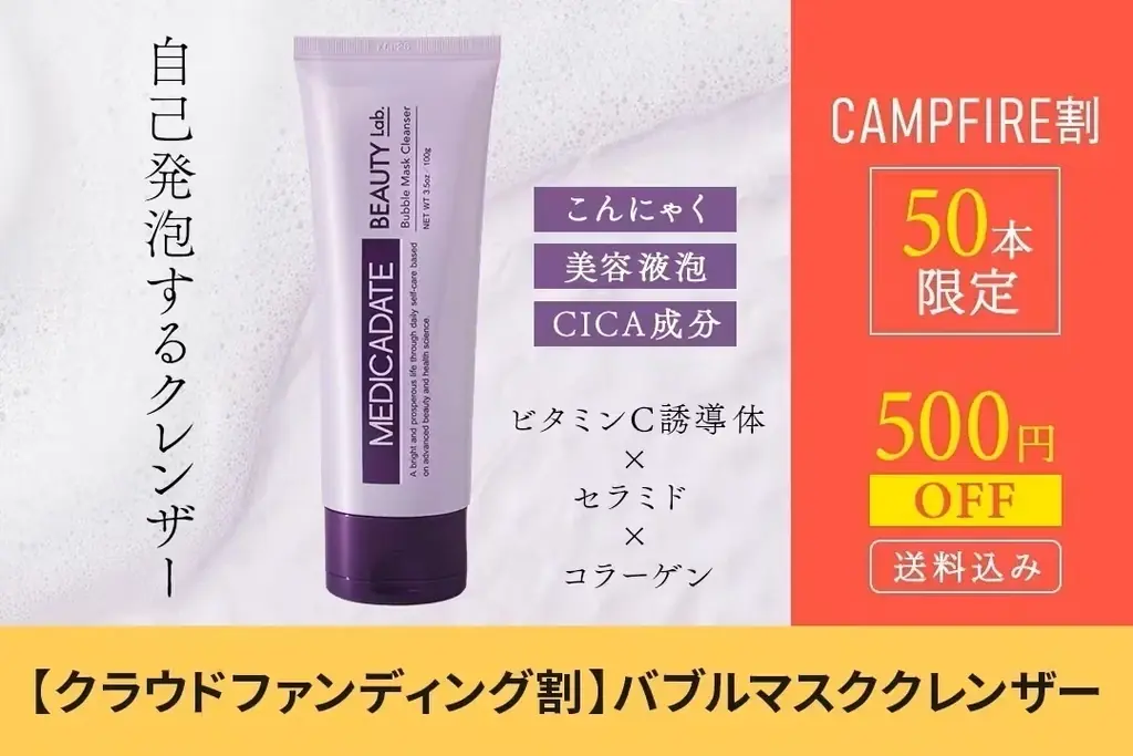 最先端のセルフメディケーション・カンパニー「MEDICADATE JAPAN（メディカデイト・ジャパン）」から新たにハーブピーリングとバブルマスククレンザーを「CAMPFIRE」にて販売開始！ 画像 7