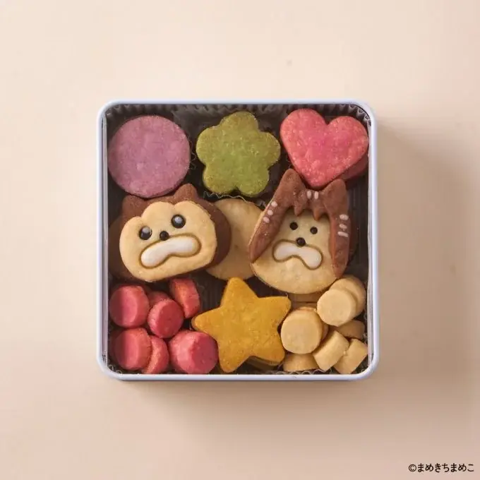 まめきちまめこ メロとタビのにゃごや展　クッキー缶 10865248026852b84118fbc2025061