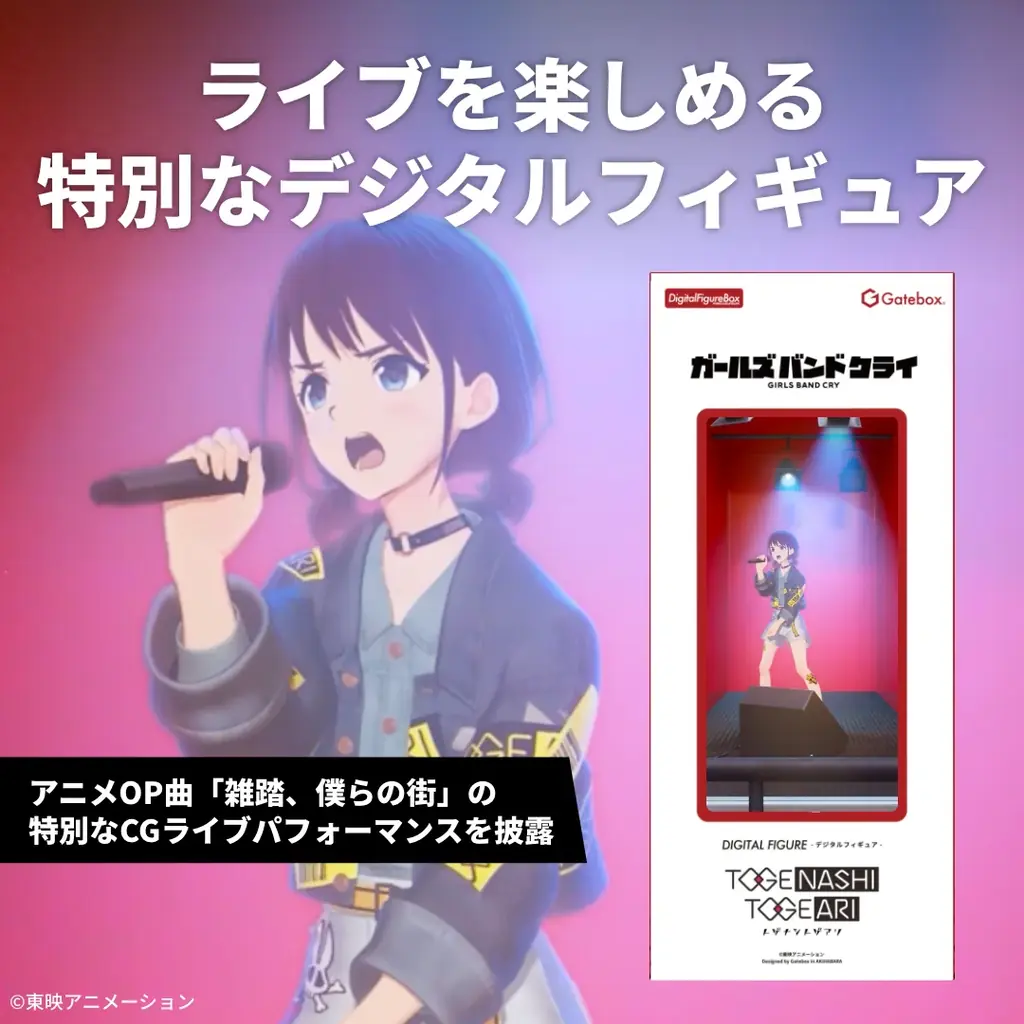 Gatebox、「デジタルフィギュア ガールズバンドクライ」の拡張パックを予約販売開始！アニメOP曲の特別なCGライブを楽しめるデジタルフィギュアが登場！ 画像 3
