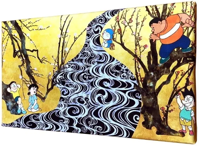 『映画ドラえもん のび太の絵世界物語』名画アートシリーズ第三弾は日本の至宝「紅白梅屏風図」とドラえもんたちとの夢の共演を含む全5作品が登場 画像 4