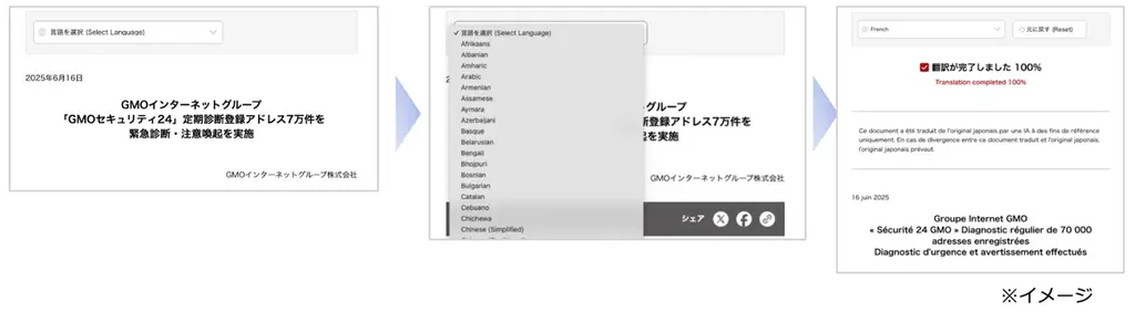 6月23日開始！GMOが公式サイトで約120言語自動翻訳機能を導入