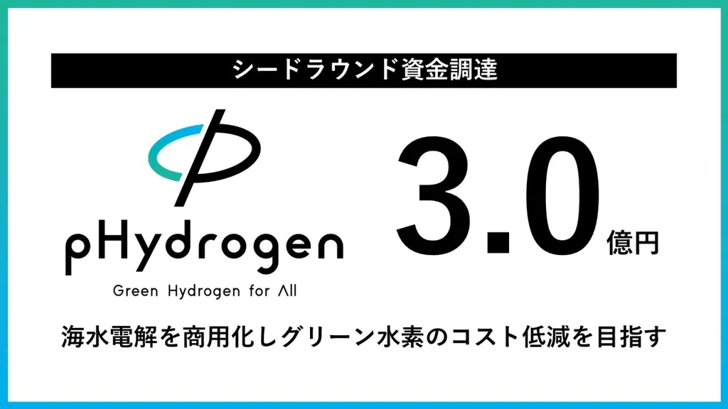 東大発スタートアップpHydrogen、シードラウンドで3億円の資金調達を実施 画像 1