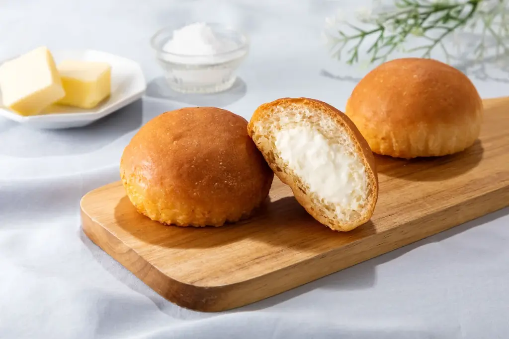 ファミリーマートで新発売「塩バター香る揚げ焼きくりーむパン ミルククリーム」噛むほどに味わい深い特製生地と塩バター香る“甘じょっぱい”味わい 画像 1