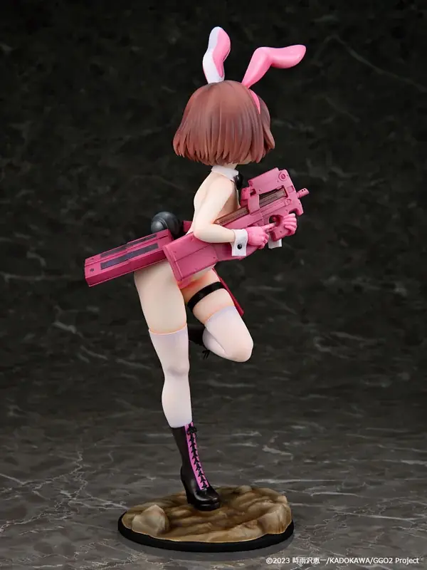 『ソードアート・オンライン オルタナティブ ガンゲイル・オンラインII』より、ピンクの悪魔こと「レン」が大胆なバニーガール姿で立体化。 画像 6