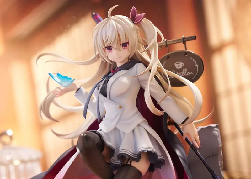 ゆずソフトの大人気ゲーム『喫茶ステラと死神の蝶』より、死神の女の子「明月栞那」がフィギュア化。「笑顔」フェイスパーツが付属する「あみあみ限定版」も登場。 画像 9