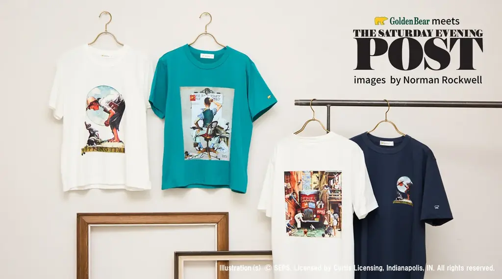 Golden Bear meets The Saturday Evening Post images by Norman Rockwell グラフィックTシャツを発売 画像 1