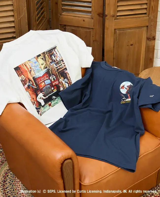 Golden Bear meets The Saturday Evening Post images by Norman Rockwell グラフィックTシャツを発売 画像 3