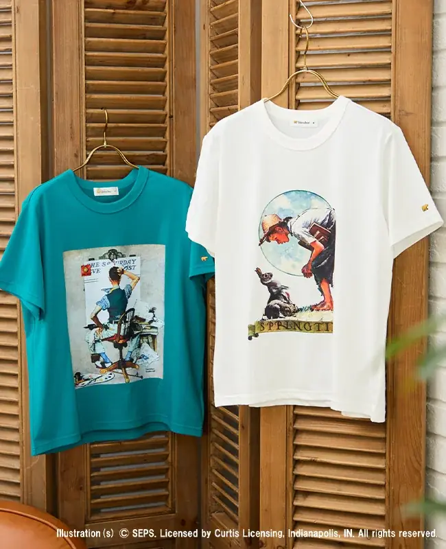 Golden Bear meets The Saturday Evening Post images by Norman Rockwell グラフィックTシャツを発売 画像 5