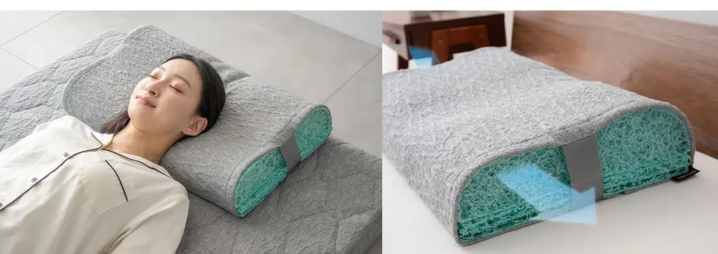 熱帯夜でも朝まで快適に眠るためのまくら登場！日本製3Dファイバー＆独自構造で通気性がさらにアップした『スカイブリージーピロー2』を販売開始しました。 画像 13