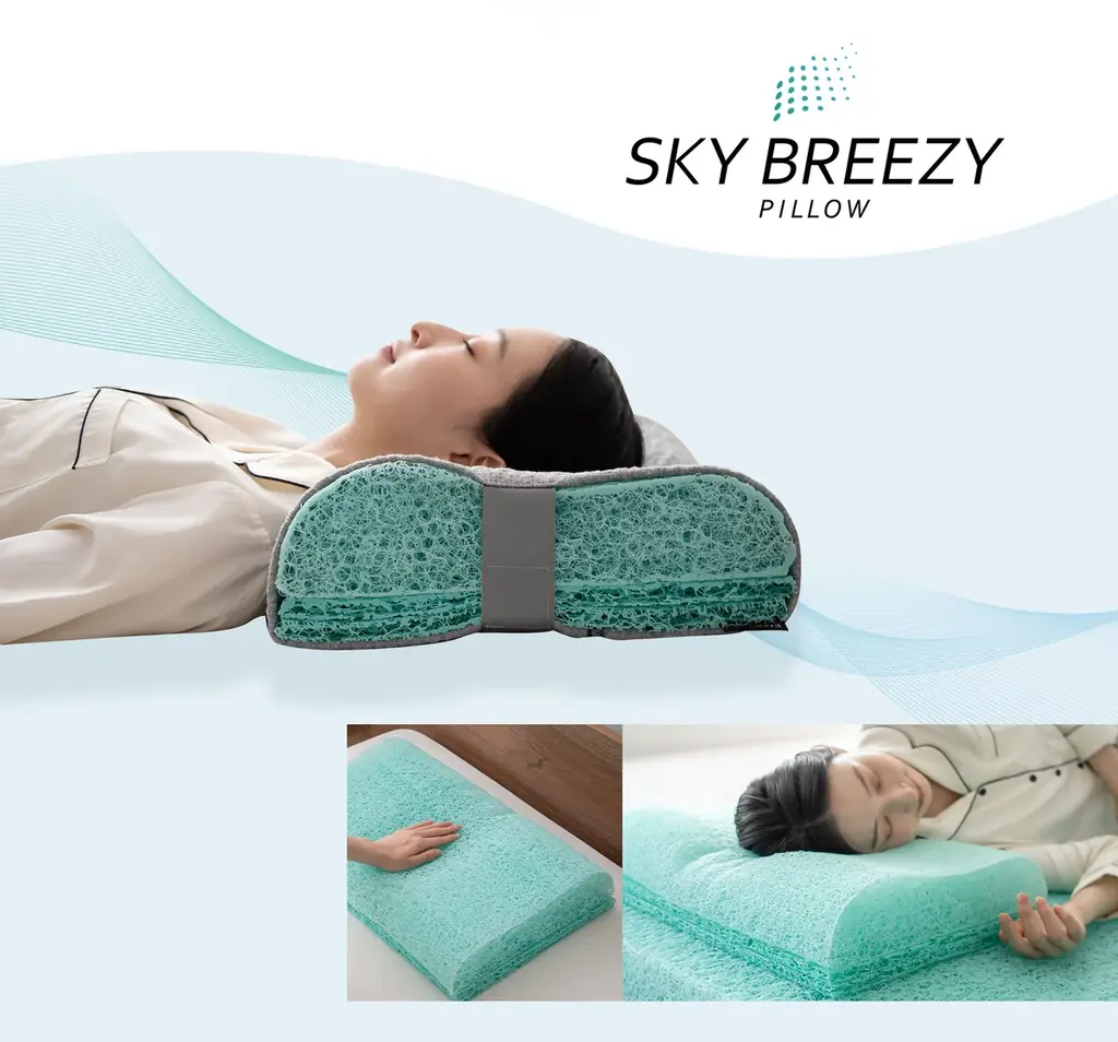 熱帯夜でも朝まで快適に眠るためのまくら登場!日本製3Dファイバー&独自構造で通気性がさらにアップした『スカイブリージーピロー2』を販売開始しました。 画像 3