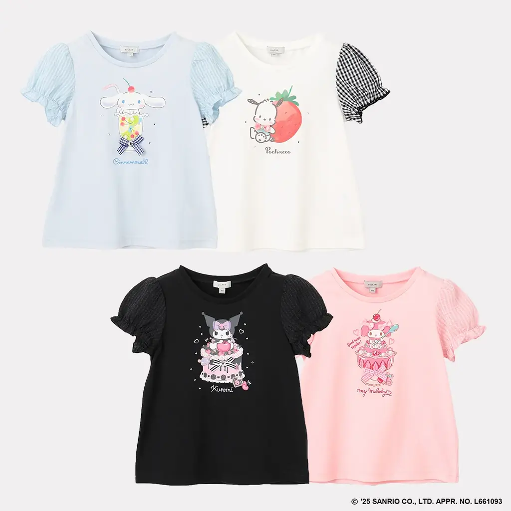 『anyFAM』がサンリオキャラクターズとコラボレーション なでると絵柄が変わるミラクルスパンコールTシャツなどを7/3（木）発売 画像 2