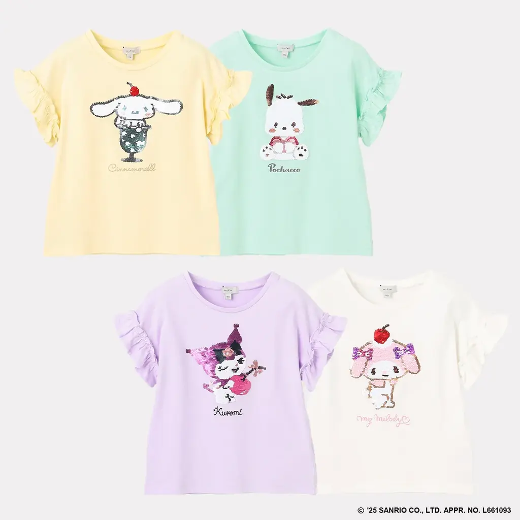『anyFAM』がサンリオキャラクターズとコラボレーション なでると絵柄が変わるミラクルスパンコールTシャツなどを7/3（木）発売 画像 3