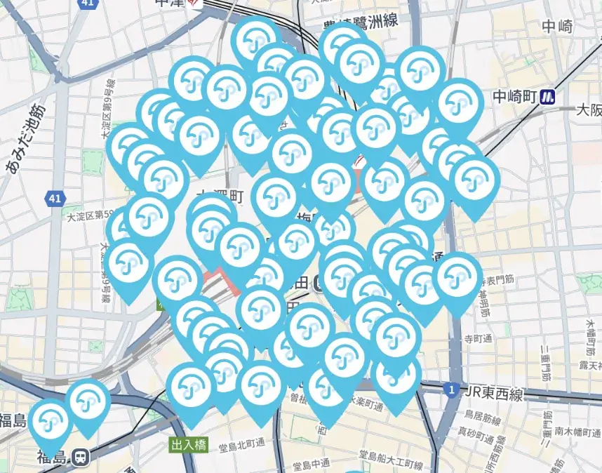 傘シェアのアイカサ、旭化成ホームプロダクツ、Osaka Metro、阪急電鉄、阪神電気鉄道、JR西日本と連携し、「傘のいらない街 大阪」を始動！梅田・大阪エリアで本格展開を開始。 画像 2