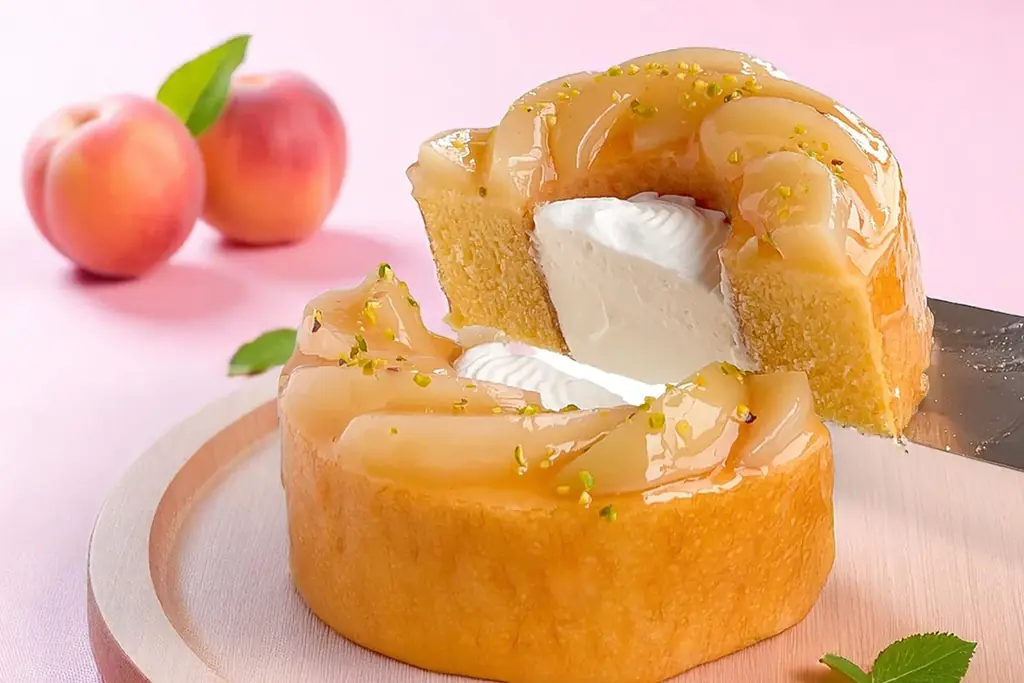 【6/29新発売】どこから食べても桃！桃！桃！“桃好き悶絶級“の、夏季限定「ピーチバウムクーヘン」が今年も登場！ 画像 1