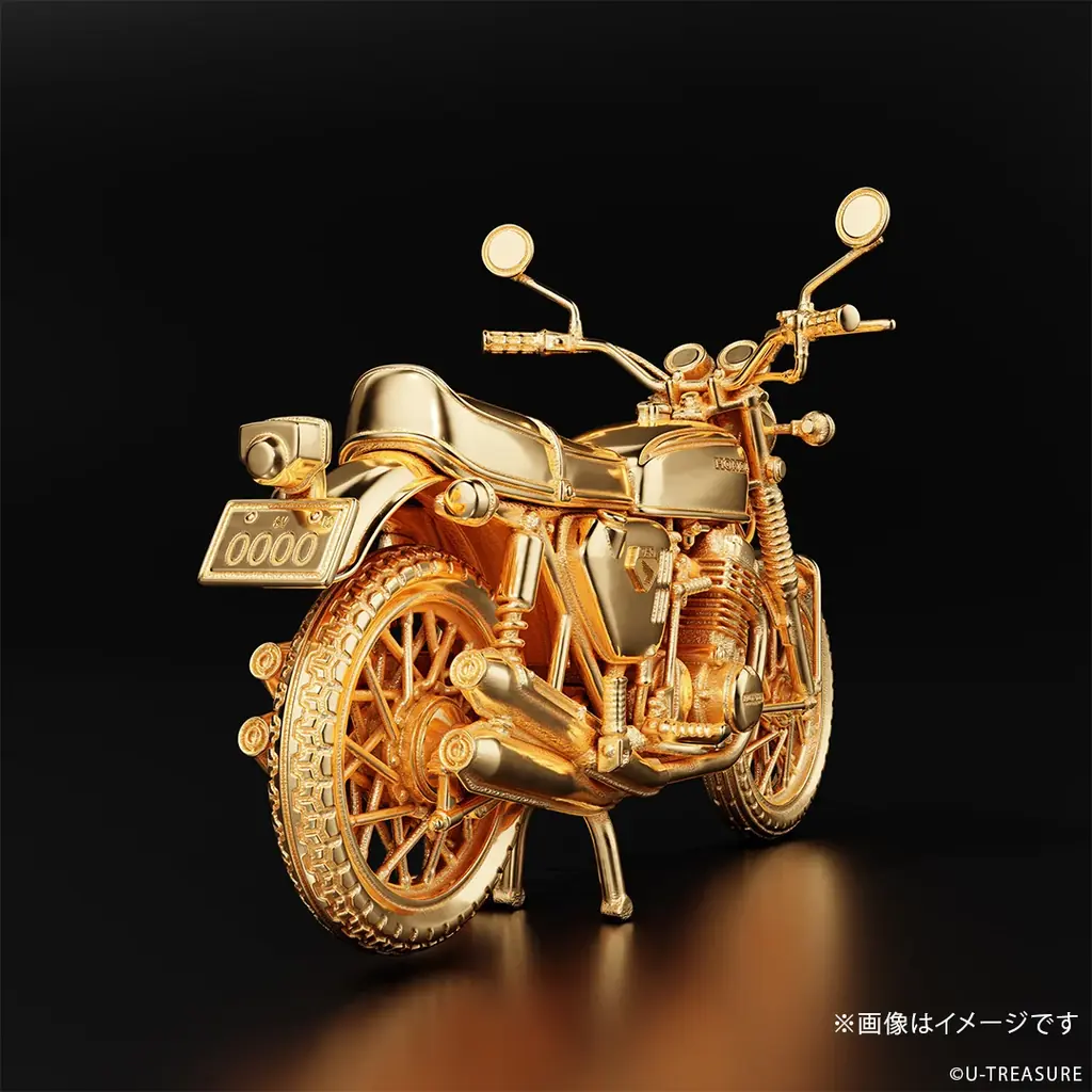 【Honda】”ナナハン”の代名詞「CB750FOUR」1969年モデルの1/24サイズ　シルバー製フィギュア。ナンバープレートにシリアルナンバーを刻印 画像 10