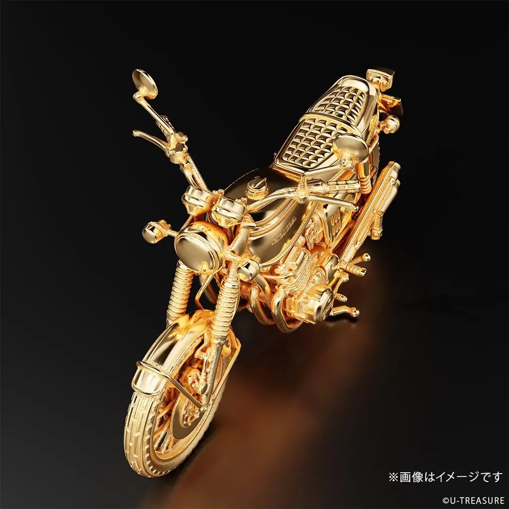 【Honda】”ナナハン”の代名詞「CB750FOUR」1969年モデルの1/24サイズ　シルバー製フィギュア。ナンバープレートにシリアルナンバーを刻印 画像 11