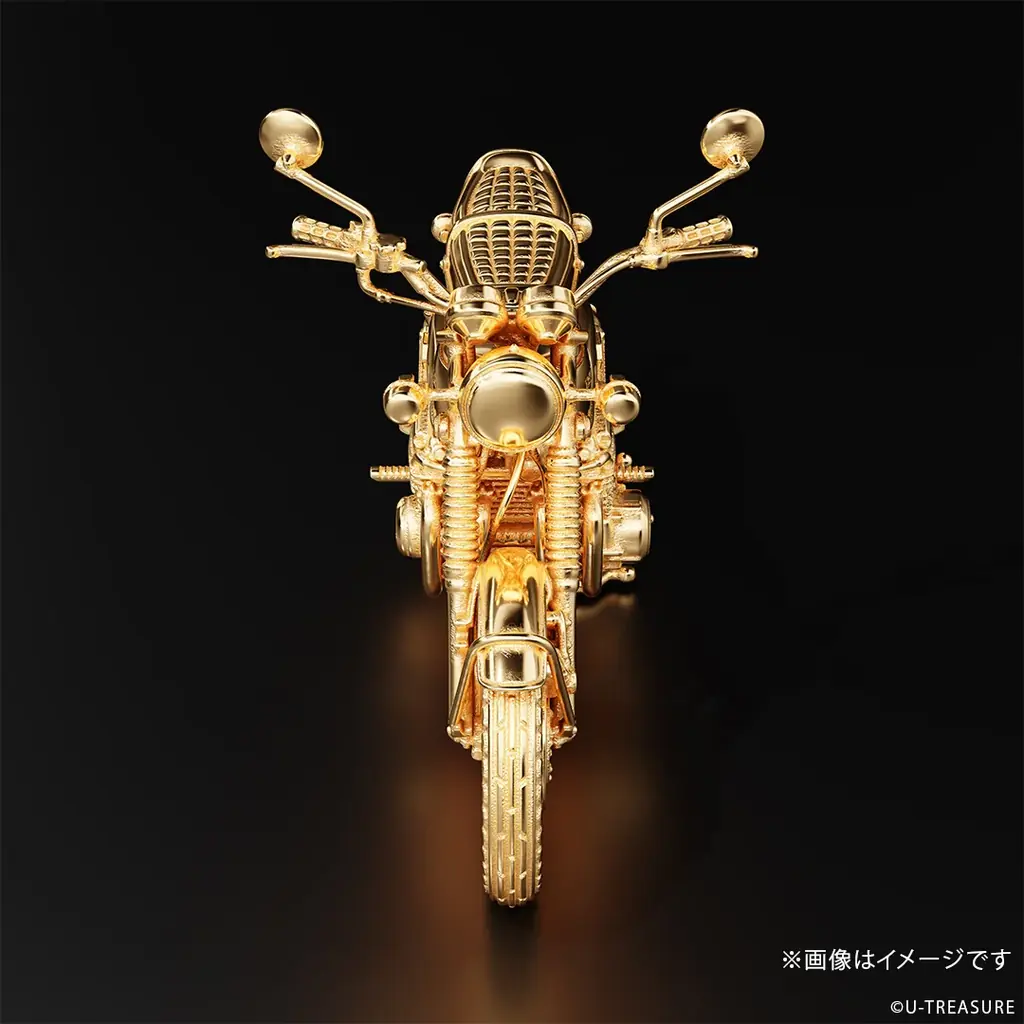 【Honda】”ナナハン”の代名詞「CB750FOUR」1969年モデルの1/24サイズ　シルバー製フィギュア。ナンバープレートにシリアルナンバーを刻印 画像 6