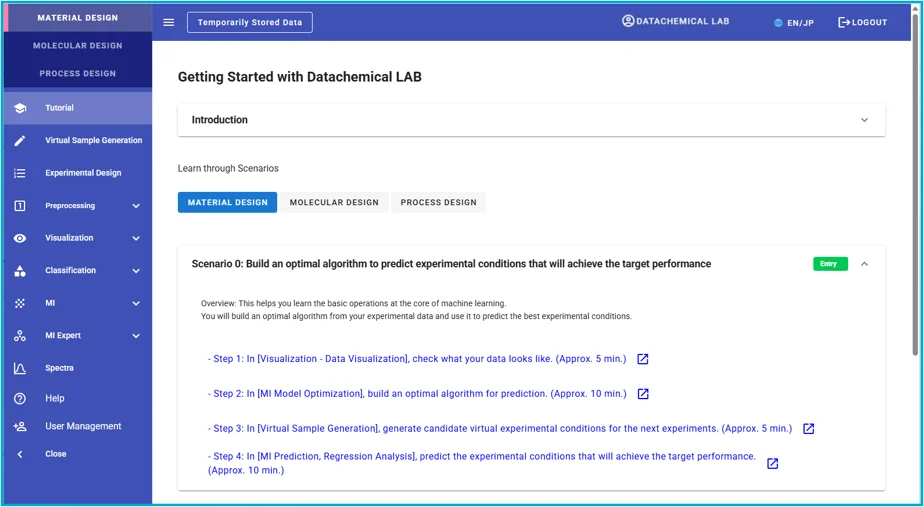 【材料開発×AI】データケミカル、データ解析クラウド「Datachemical LAB」にて外国人材向け英語表示機能をリリース 画像 3