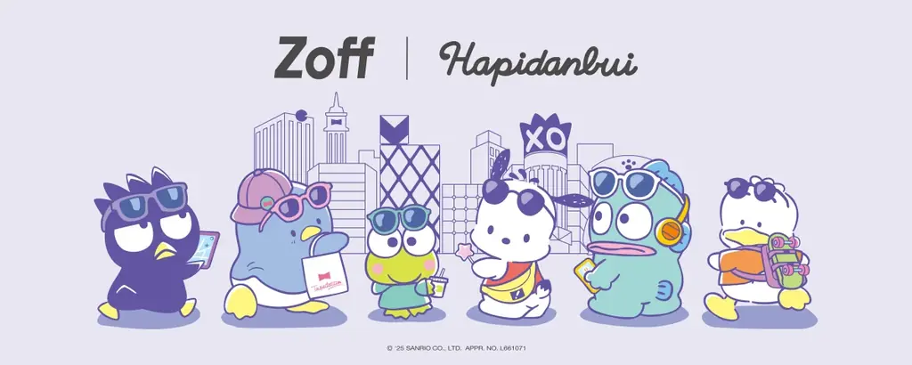 2025年7月11日発売！Zoffとサンリオ『はぴだんぶい』の初コラボメガネ